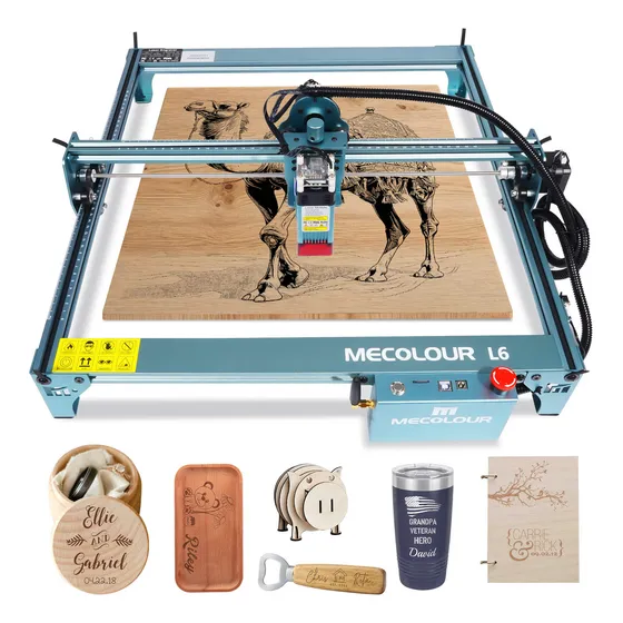 Impresora Grabadora Cnc con Corte Láser 48w 40x40 cm 5.5w Wifi L6 Mecolour