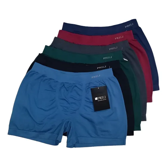 Bóxer Prili En Microfibra Colores Lisos  Pack X6