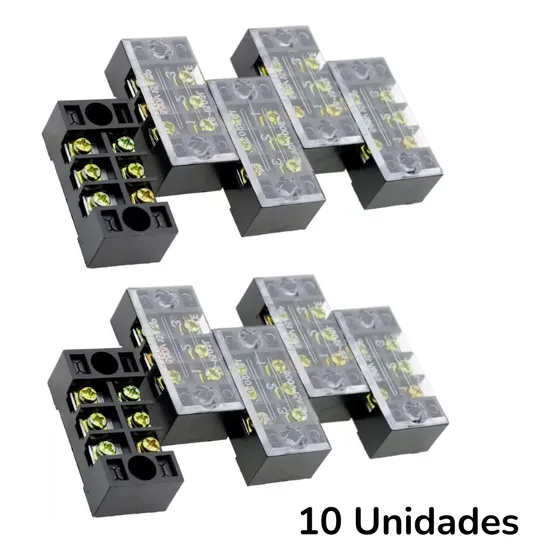 Regleta O Bornera Plastica Para Cable O Terminal 600v 15amp