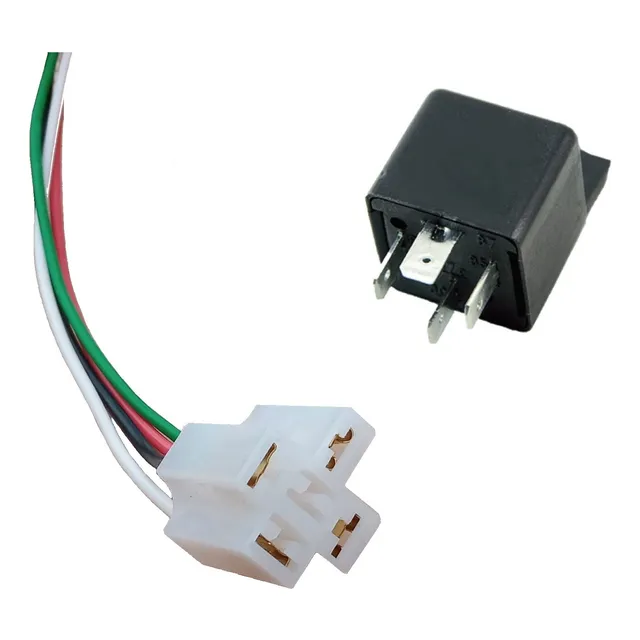 Relê Auxiliar Automotivo 4 Pinos Universal 12v 40a + Chicote