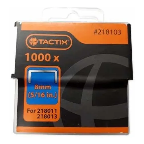 Grapas 5/16 Tactix P/engrapadoras 218011-218013 Caja 1000 U