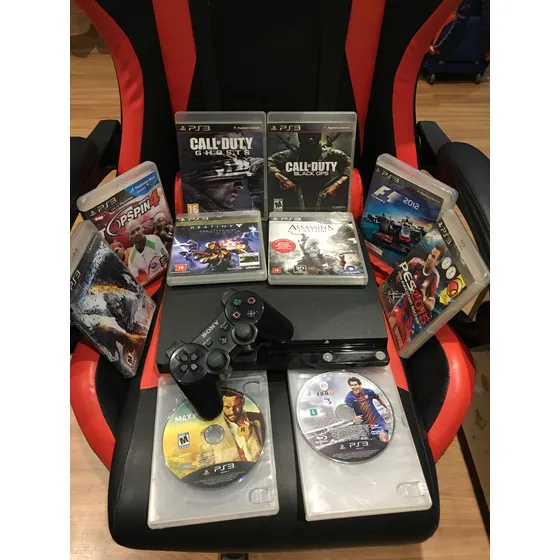 Playstation 3 Ps3 Slim 11 Jogos E 1 Controle Original