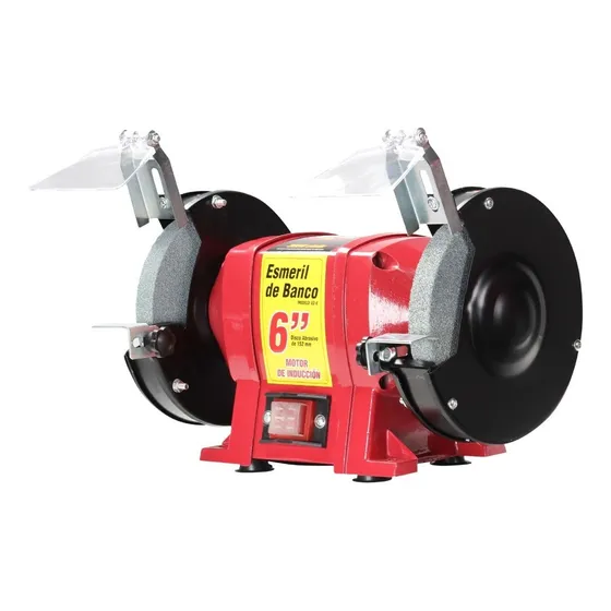 Esmeril De Banco Mikels Ed-6 Motor De Induccion 150 W/3 Color Rojo Frecuencia 60 Hz