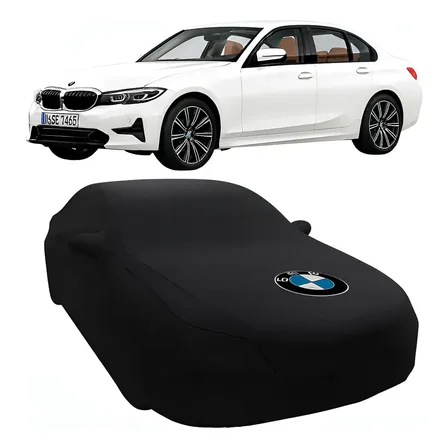 Capa Protetora Em Lycra Anti Poeira Uv Para Carro Bmw 320i Preto