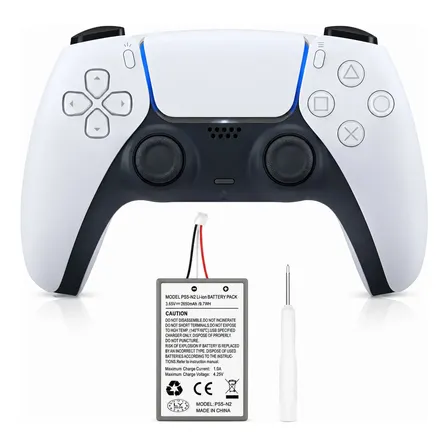 Bateria Para Controle Ps5 Dualsense Lip1708 2650mah + Chave Cinza-escuro 3.65v