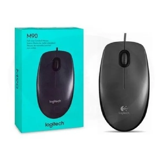 Mouse Logitech M90 Alambrico 3 Botones Conexion Usb Negro