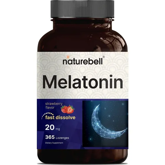 Melatonina 365 Tabletas Sabor Fresa Dosis Alta 20mg Eg M61