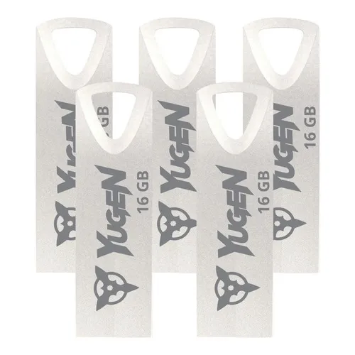 Paquete 30 Memorias Usb 16gb Mayoreo Yugen Metalica Plateada Color Plateado 2