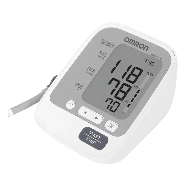 Monitor de presión arterial digital de brazo automático Omron HEM-7130 blanco