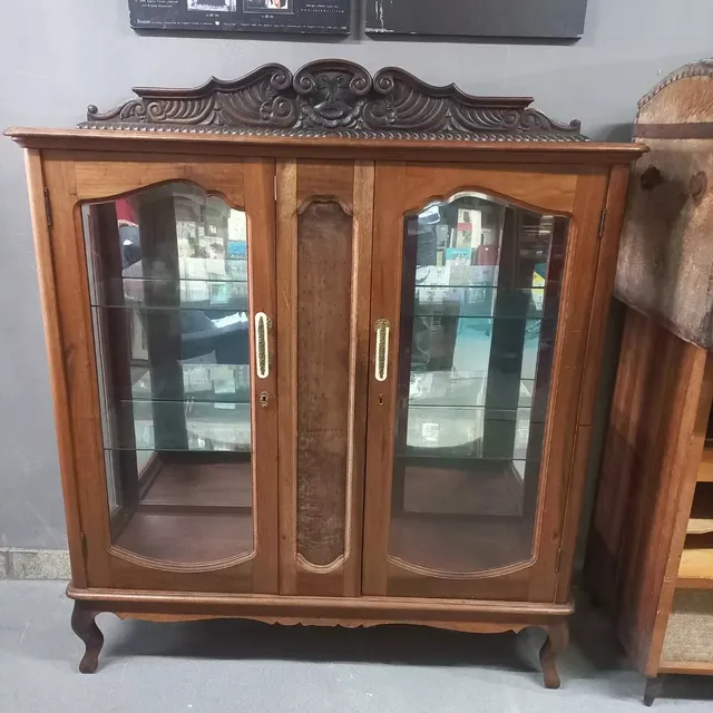 Cristaleira Antiga Estilo Chipandelle 108cm Só P/ Curitiba