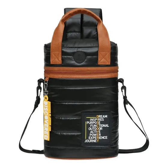 Bolso Matero Discovery Porta Equipo Para Mate Mochila Termo Color Negro