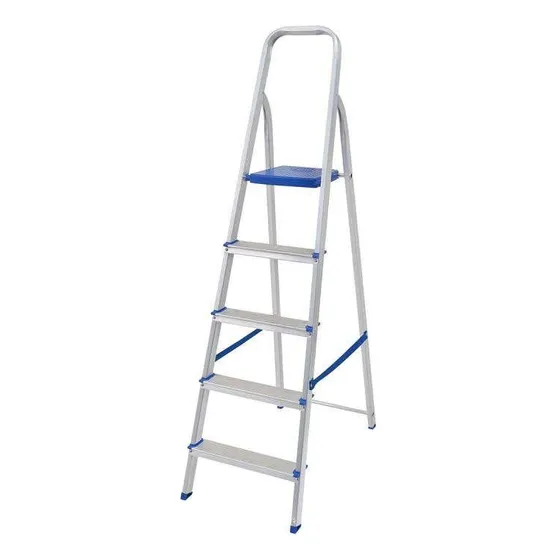 Escalera doméstica de aluminio plegable de 5 peldaños de metal Mor Color