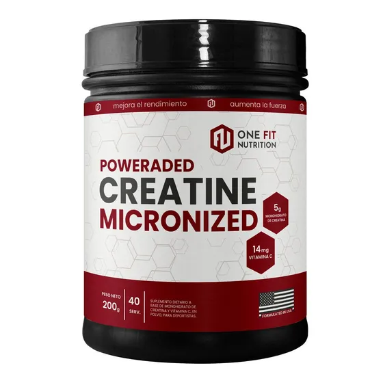Creatina Monohidrato Micronizada 200 Grs One Fit 100% Pura Sabor Sin sabor
