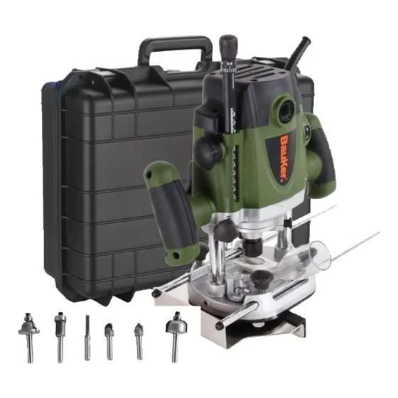 Fresadora Eléctrica 1500 W Bauker con maleta de transporte