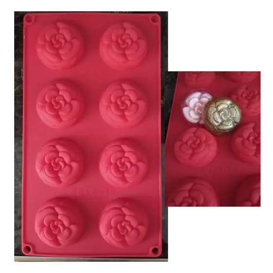 Molde De Silicon Flor Jabones Velas Galletas Repostería 