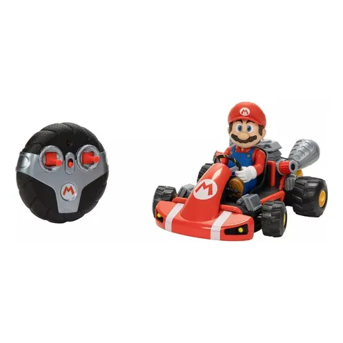 Super Mario Bros La Pelicula: Coche Rc Rumble Go Kart Mario Color Rojo-gris