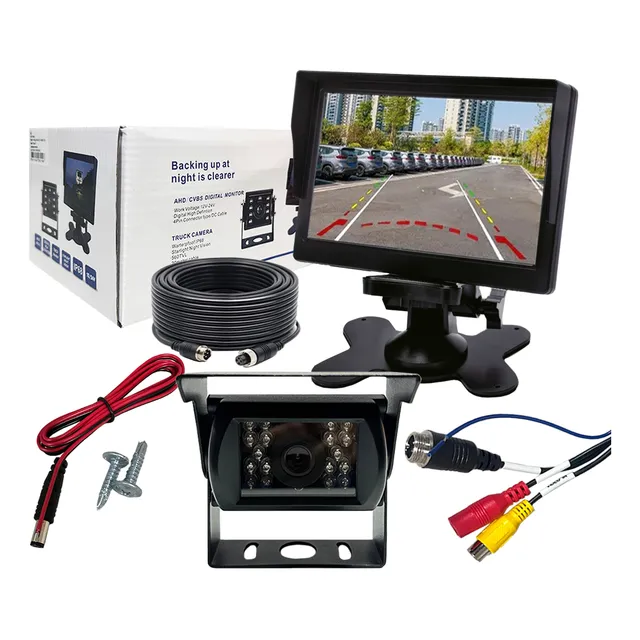 Cámara De Retroceso Con Pantalla Auto 12v Visión Nocturna