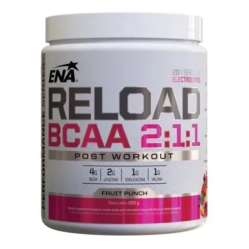 Reload Bcaa Ena 2:1:1 X 220gr Aminoacidos Mejor Recuperacion