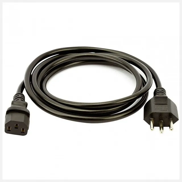Cabo Força Pc Ac Fonte Tripola 0,75mm Plug 10a 5 Mts Monitor