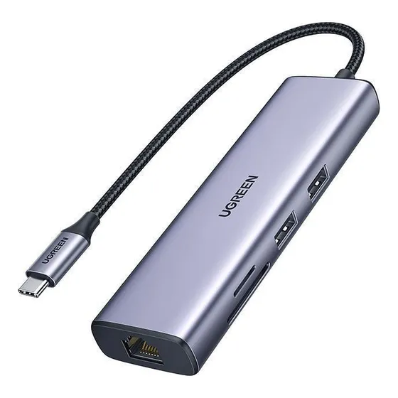Ugreen Hub USB-C 7 em 1 90568 prateado 5Gbps