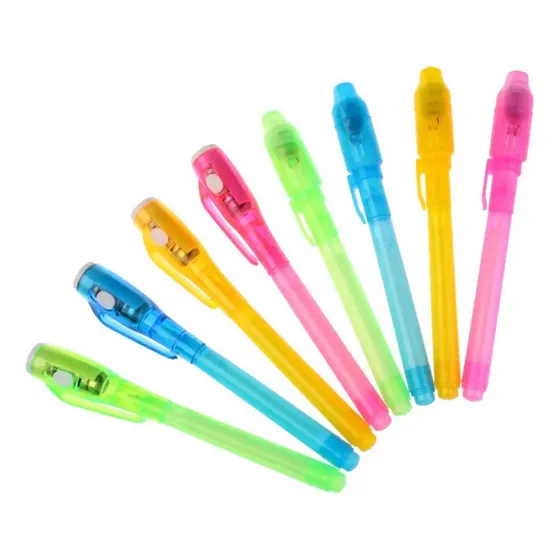 Lapicera Invisible Mágica Con Luz Uv Pack De 12 Unidades