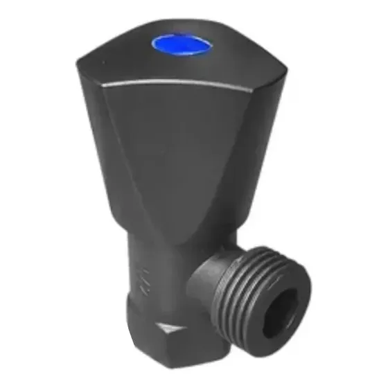 Llave De Arresto De Lujo Negro Mate 1/2''x1/2'' Aquaplus