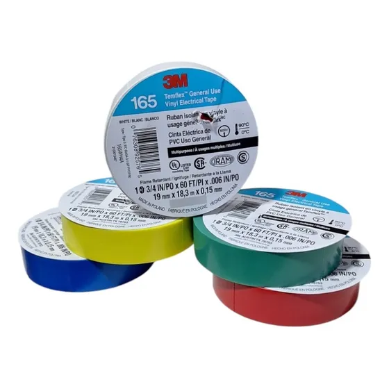 Teipe 3m Temflex Colores Original 3/4-19mm-18,3m