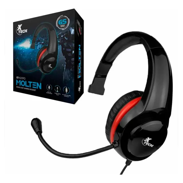 Auriculares Monoauricular Xtech Xth-520rd Cableado Rojo Febo