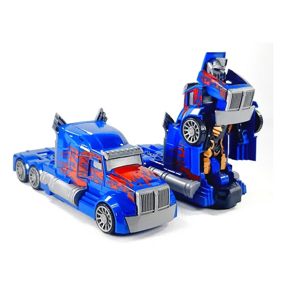 Transformer Auto Robot Camion Convertible Luz Sonido A Pilas Color Azul Personaje Optimus Prime