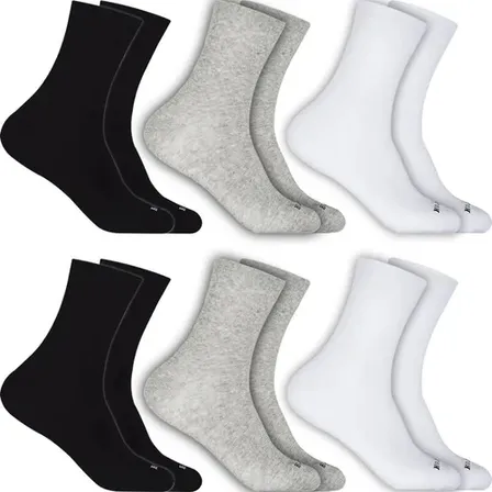 Kit 6 Pares Meias Hoahi Atoalhada Cano Alto Longo Médio