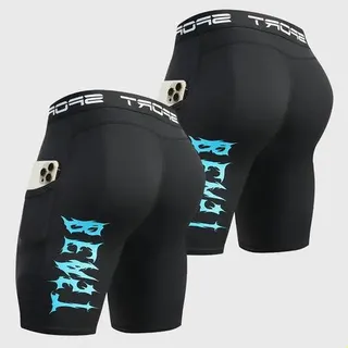 2 Peças Shorts Esportivos Masculinos Transpiráveis