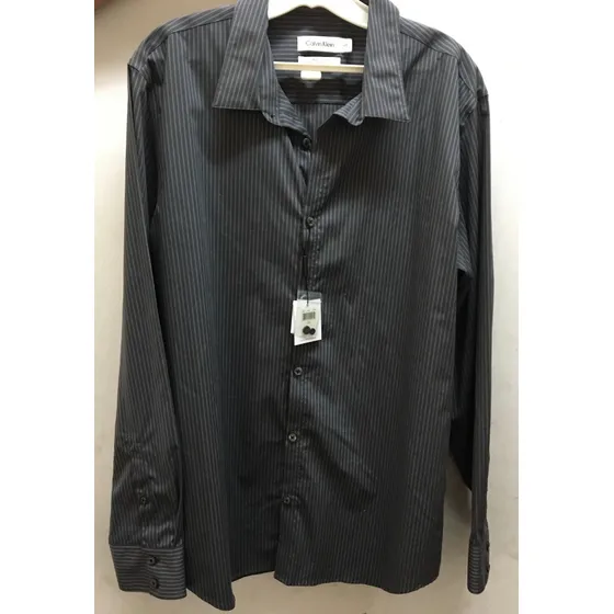 Camisa Negra De Rayas Calvin Klein Talla L Para Hombre 