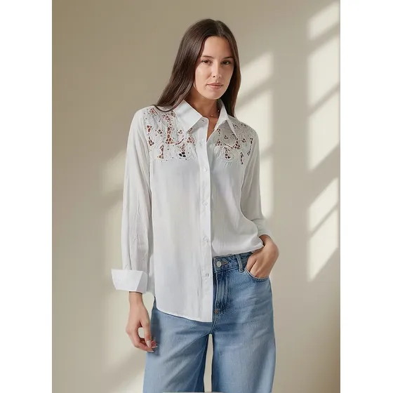 Camisa Netty Con Piedras Guk144 Arizona Guk144 Black & White