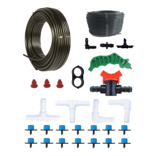 Kit Riego Por Goteo Flujo Regulable 100 Goteros Kit Riego Por Goteo Flujo Regulable 100 Goteros