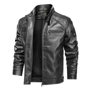 Casaco Couro Masculina Forrada Slim Casaco Couro Masculina Forrada Slim