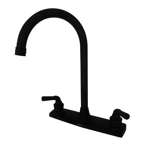 Llave De Fregadero Doble Color Negro Griven