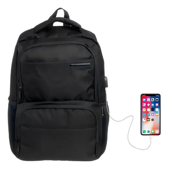 Unicross Mochila Portanotebook de 38L negra lisa