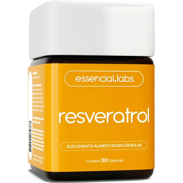 RESVERATROL 100% PURO - Fórmula Exclusiva com Máxima Concentração e Biodisponibilidade - 30 Doses