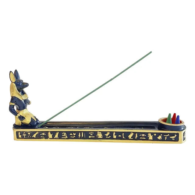 Lemonadeus Estatua Dio Egipcio Antiguo Anubis Incensario