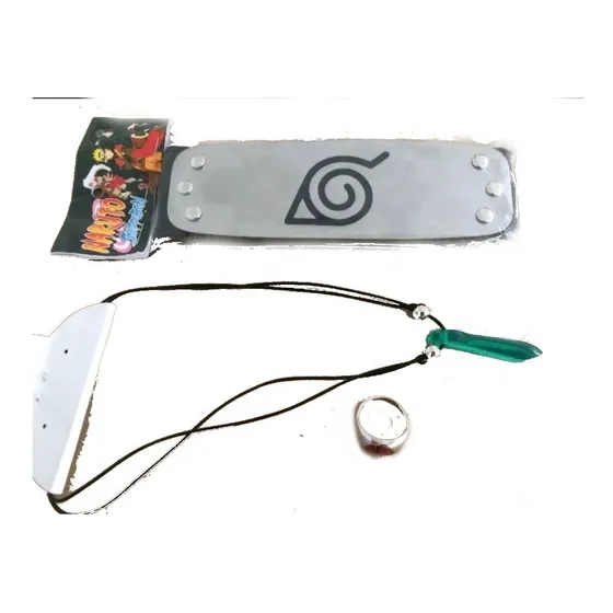 Kit Bandana Naruto ,colar Tsunade + Anel Akatsuki Itachi
