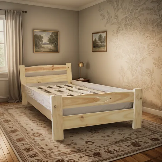 Cama Pino 1 Plaza Reforzada