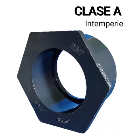 Reducción Bushing 4 X 3 PuLG Pega Sch40 Clase A Intemperie 