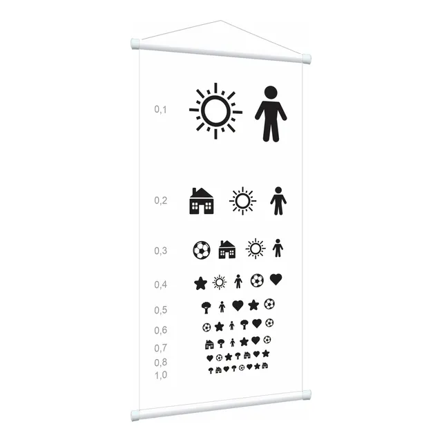 Banner Snellen Optotipo Optometria Acuidade Visual 50x25cm