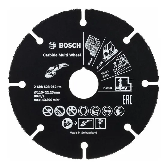 Disco Amoladora Para Corte Madera Y Plástico Bosch 115 Mm - 2608901188