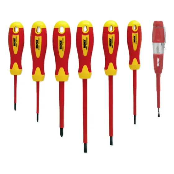 Juego 7 Destornilladores Aislados 1000v Electricista Bremen