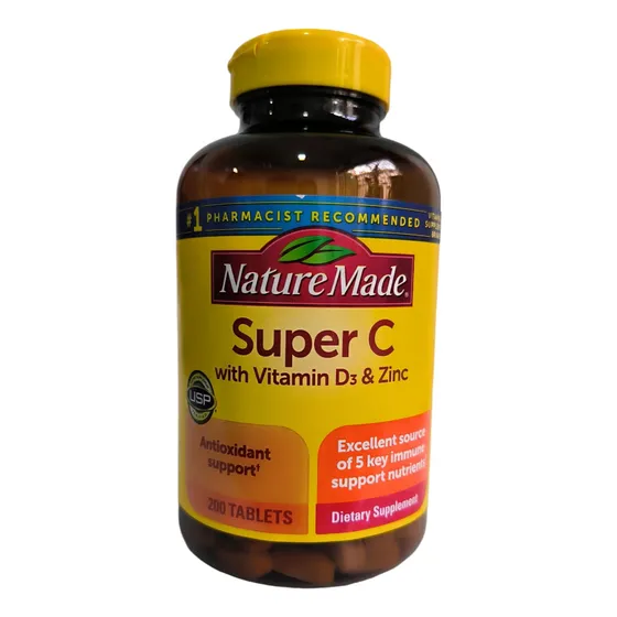 Vitamina C Con D3 Y Zinc. Super C Nature Made. Importada 