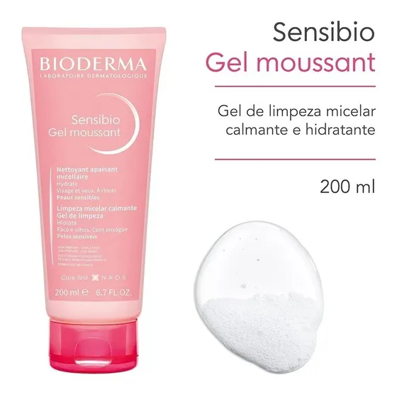 Gel de limpeza micelar Bioderma sensibio moussant 200ml
