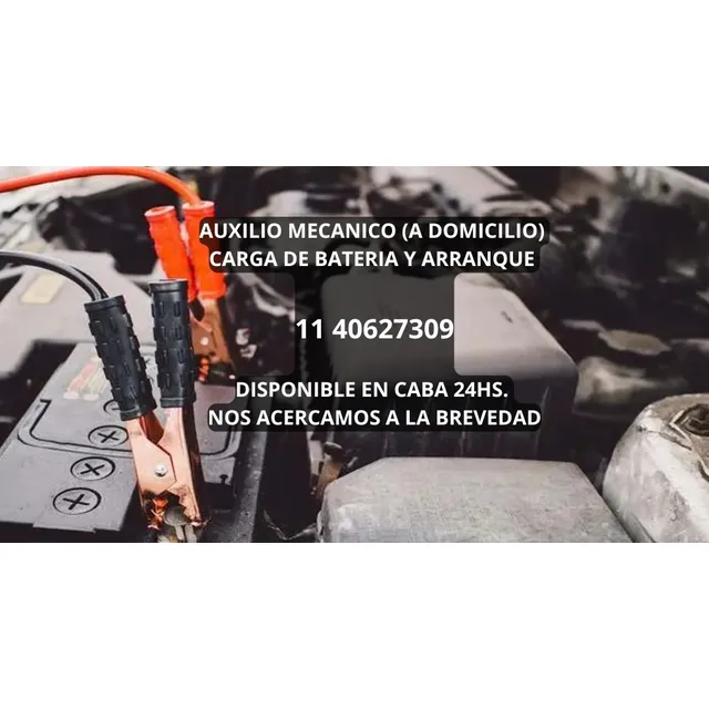 Auxilio Mecánico Auto Arranque Carga De Batería A Domicilio