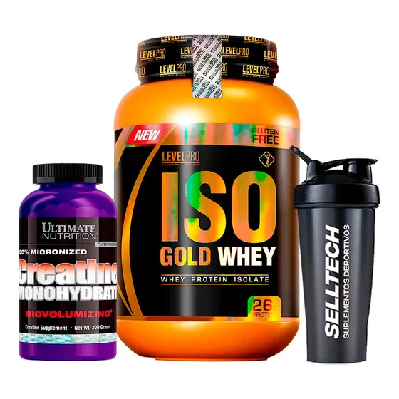 Iso Gold Whey 2.43lb Chocolate+creatina Ultimate 300gr