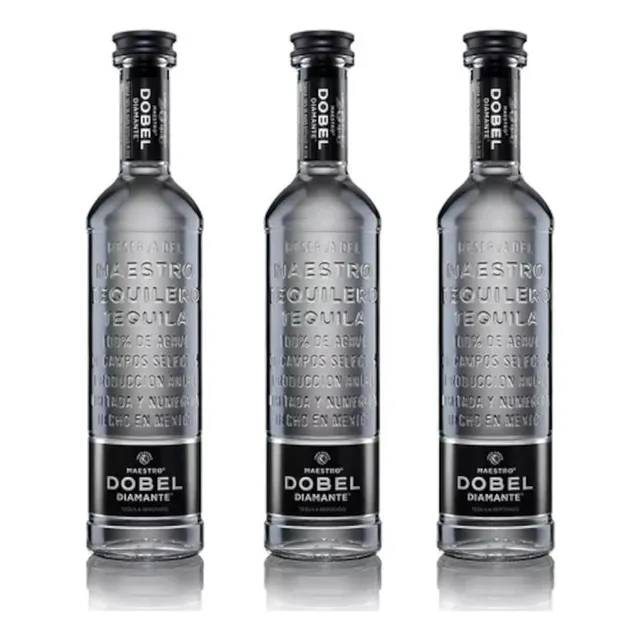 Paquete De 3 Tequila Maestro Dobel Diamante S/estuche 700 Ml